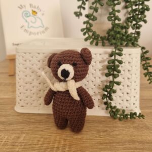 Crocheted Animal Friend - Bear (dark brown)