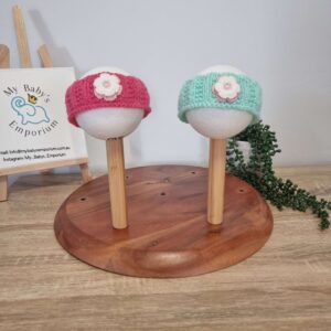 Baby Knitted Headband - 3-6 mths, Mint Green