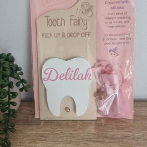 Tooth Fairy’s Special Delivery Door Hanger - Pink