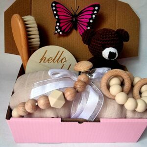 Brendan The Bear – 6pc Essentials Baby Gift Set