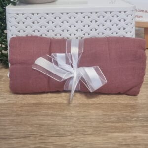 Soft Bamboo Cotton Muslin Wrap – Extra Large & Versatile - Burgundy