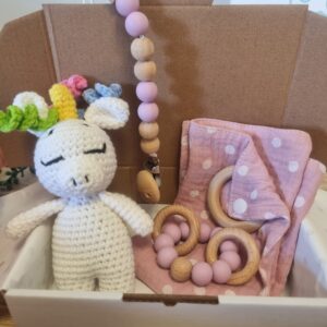Unicorn Dreams – 4-Piece Baby Gift Set