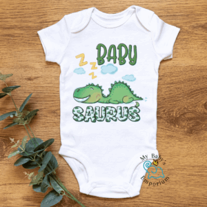 Baby Short Sleeve Onesie - Baby Sarus Sleeping