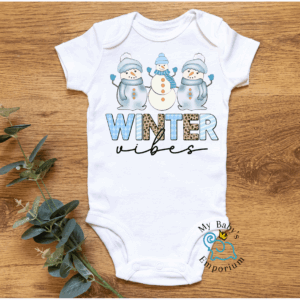 Baby Short Sleeve Onesie - Winter Vibes