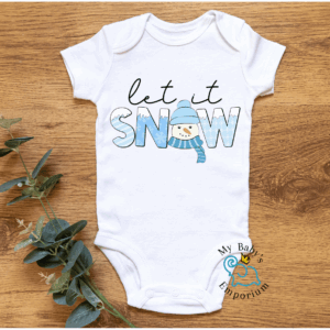 Baby Short Sleeve Onesie - Let It Snow