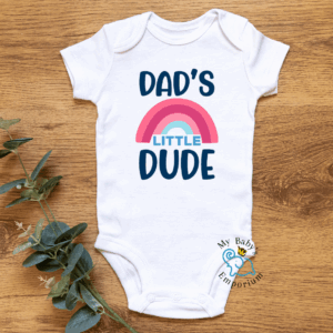 Baby Short Sleeve Onesie - Dad's Little Dude