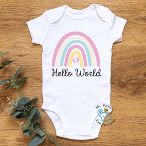 Baby Short Sleeve Onesie - Hello World