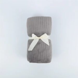 Cloud-Soft Double-Sided Fleece Baby Blanket - Grey