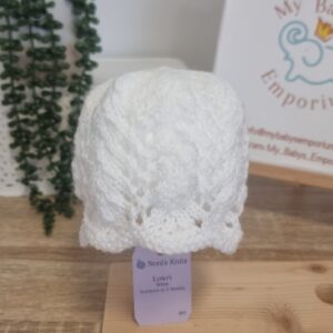 Baby Beanies Newborn to 3 Months - Lowri White