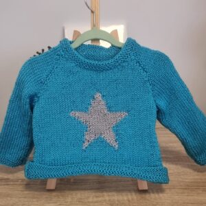 Star Handknitted Baby Jumper
