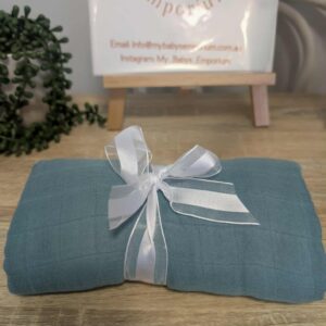 Soft Bamboo Cotton Muslin Wrap – Extra Large & Versatile - Green