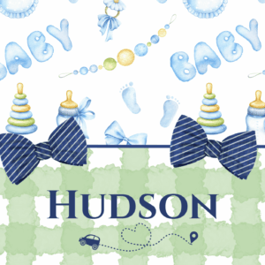 Personalised Extra-Large Baby Bibs – Made to Order - Single Bib 🍼✨ - Baby Boy